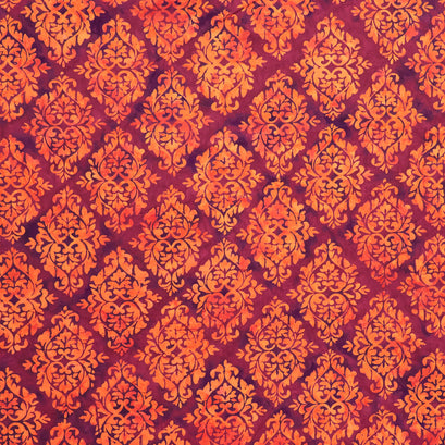 Bonfire Batiks - Damask Wine Yardage