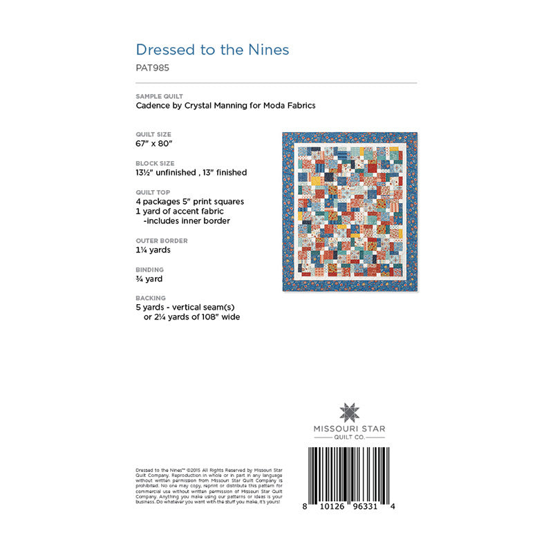 Digital Download - Dressed to the Nines Pattern by Missouri Star Alternative View #1