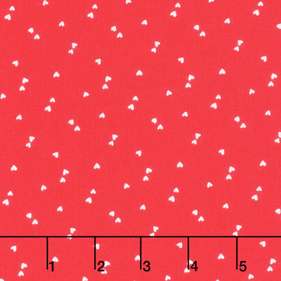 Seasonal Basic - Hearts Red Yardage