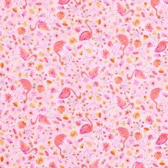 Flora and Fun - Flamingo Pink Nectar Yardage