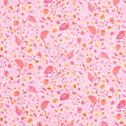 Flora and Fun - Flamingo Pink Nectar Yardage