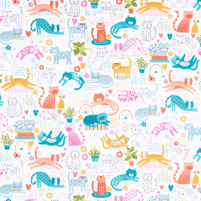 Whiskers - Purrfect Pals Cream Yardage