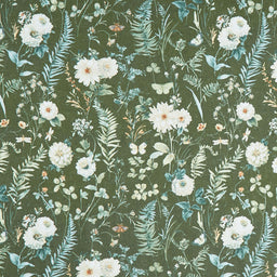 Green Fields - Large Floral Forest Yardage Primary Image