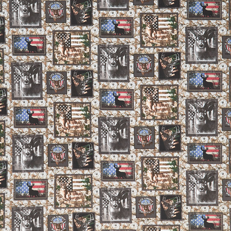 Realtree - Patriotic - Deer and Flag Multi Patch Multi Yardage Primary Image