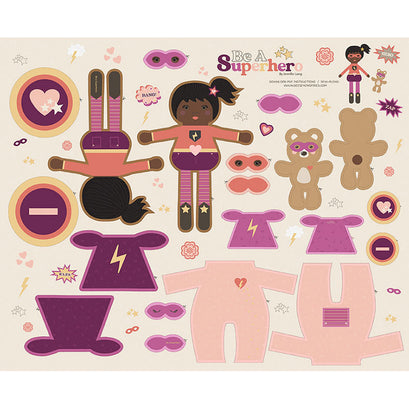 Be a Superhero - Superhero Doll Pink Panel