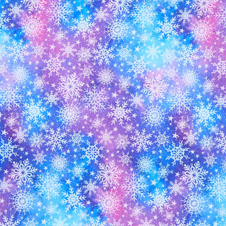 Angels on High - Snowflake Multi Purple Yardage