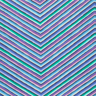 Kaffe - 85 and Fabulous Chevron Stripe Blue Yardage