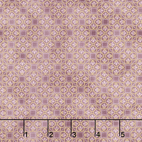 Imperial Collection - Honoka Plum Colorstory Quatrefoil Mauve Metallic Yardage Primary Image