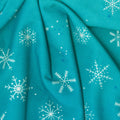 Ombre Flurries Metallic - Snowflakes Turquoise Yardage Alternative View #1