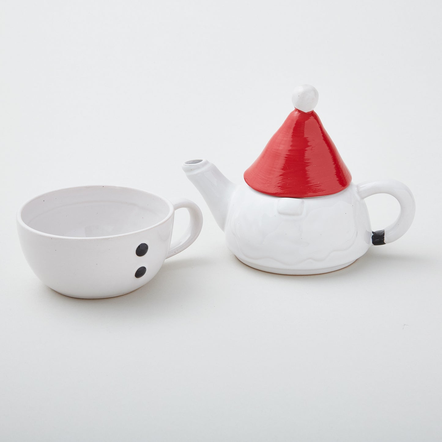 Hand-Painted Stoneware Gnome Tea-for-One Set - FOR WEBSITE AND HOLIDAY STORE Alternative View #1