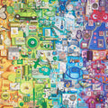 Color Collage - Rainbow Collage White Multi Yardage Alternative View #1
