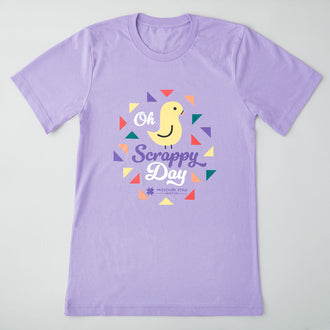 Oh Scrappy Day Dark Lavender T-shirt - S