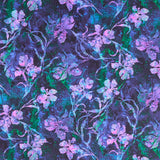 Wild Vista - Lilies Midnight Purple Yardage Primary Image