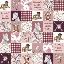 Cuddle® Prints - Cowgirl Rosewater Digitally Printed Yardage Primary Image