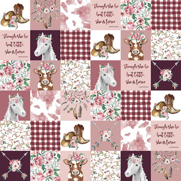 Cuddle® Prints - Cowgirl Rosewater Digitally Printed Yardage Primary Image