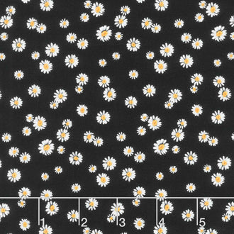 Beecroft - Daisies Charcoal Yardage