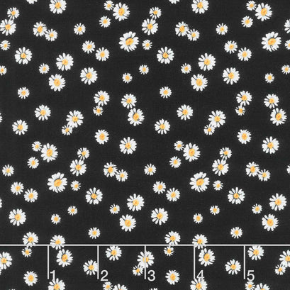 Beecroft - Daisies Charcoal Yardage