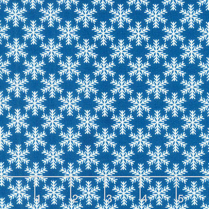Winter Blooms - Snow Fall Blue Yardage