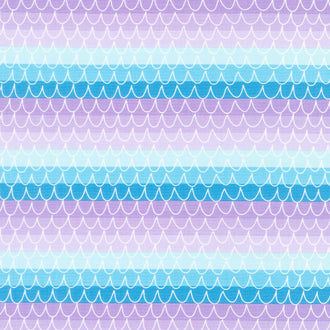 Mer-Mazing - Scale Stripes Lilac Yardage