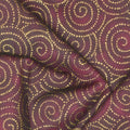 Jeweled Leaves - Spirals Aubergine Yardage Alternative View #1