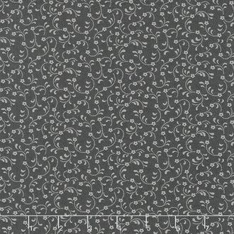 Floret - Tonal Floral Black Yardage