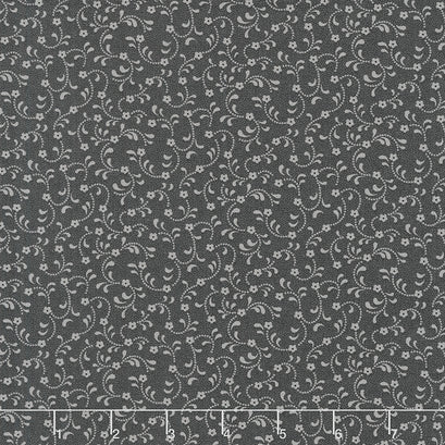 Floret - Tonal Floral Black Yardage