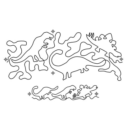 Full Line Stencil - Dinosaurs