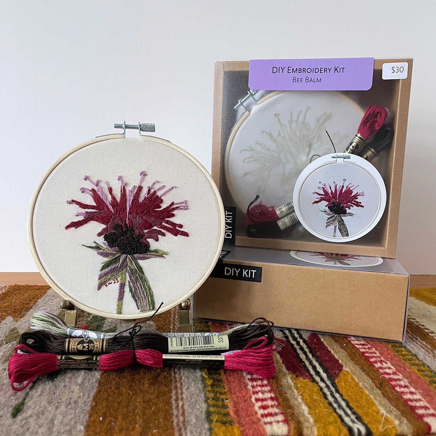 Bee Balm Bloom Embroidery Kit Alternative View #1
