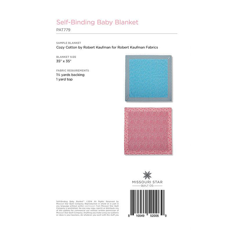 Self Binding Baby Blanket Pattern Alternative View #1