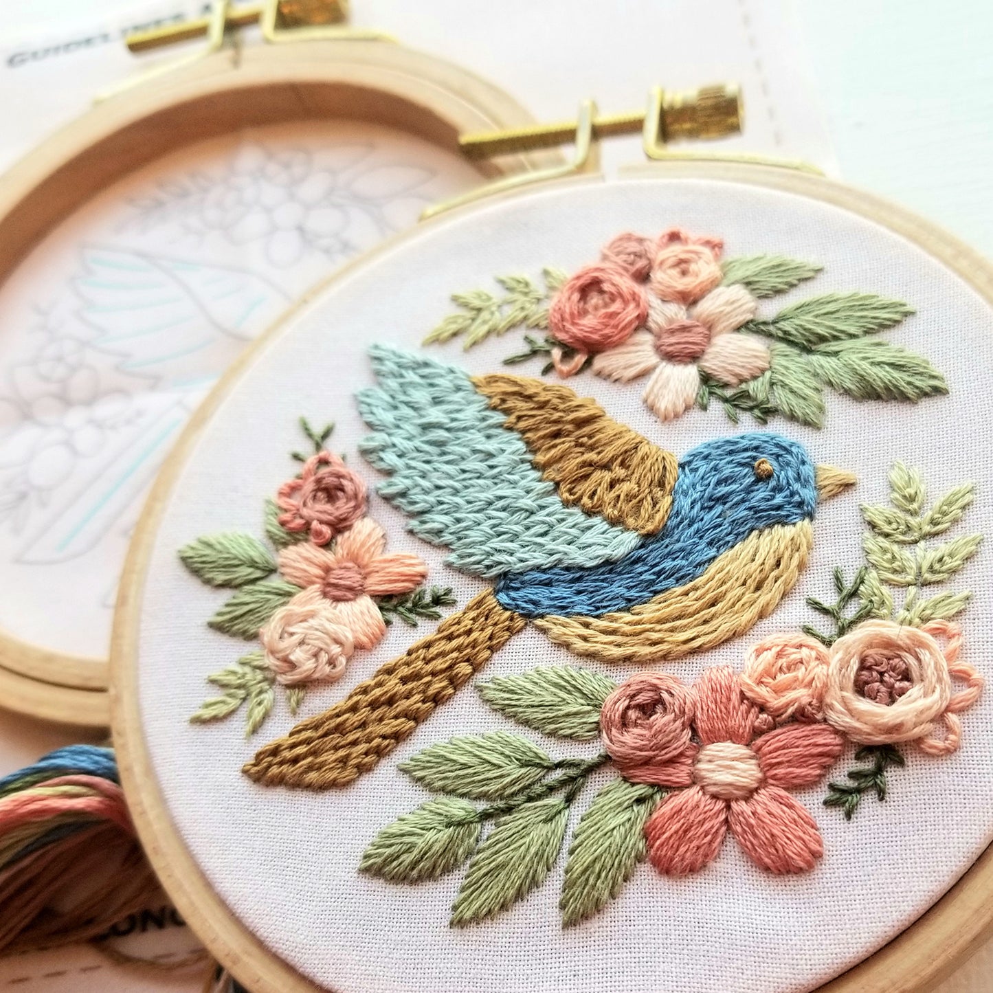 Bluebird Sampler Embroidery Kit Alternative View #1