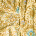 Jaikumari - Medallions Gold Metallic Yardage Alternative View #1