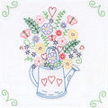 Watering Can 18" Embroidery Quilt Blocks Set
