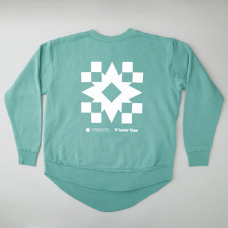 Winter Star, Winter Quilt Block Sweatshirt - 2XL