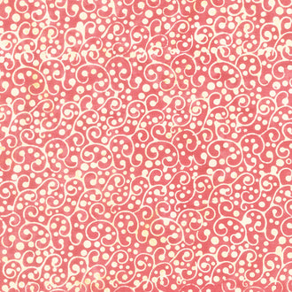Holiday At Home Batiks - Dot Swirl Red Cherry Yardage