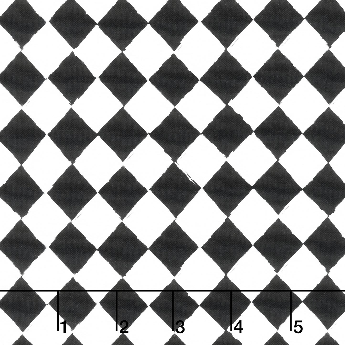 Eloise - Checker Black and White Yardage Primary Image