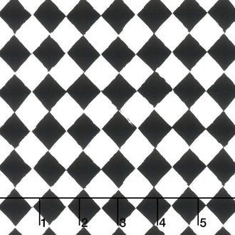 Eloise - Checker Black and White Yardage