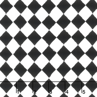Eloise - Checker Black and White Yardage