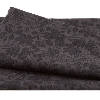 Pen and Ink - Floral Dark Charcoal 118" Wide Backing 3 Yard Cut