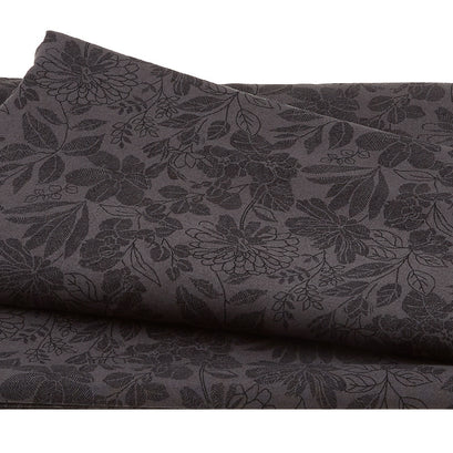 Pen and Ink - Floral Dark Charcoal 118" Wide Backing 3 Yard Cut