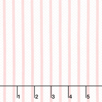 Welcome Spring - Ribbon Stripe Pink Yardage