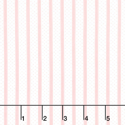 Welcome Spring - Ribbon Stripe Pink Yardage