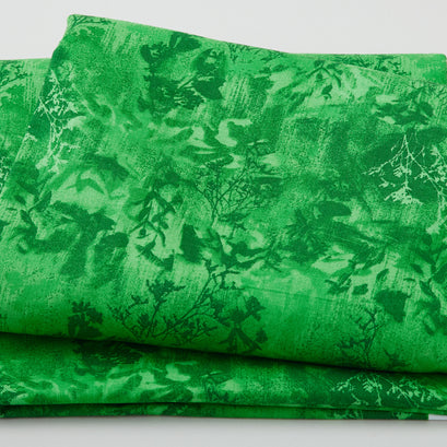 Lumina - Abstract Foliage Green 108" Wide 3 Yard Cut