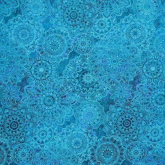 Stonehenge - Marrakech Mediterranean Colorway Tonal Mandala Navy Yardage