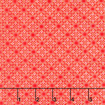 Imperial Collection - Honoka Teal Colorstory Quatrefoil Cherry Metallic Yardage Primary Image