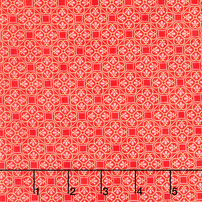 Imperial Collection - Honoka Teal Colorstory Quatrefoil Cherry Metallic Yardage