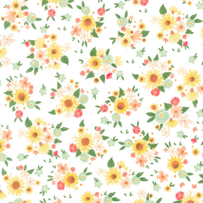 Homemade - Floral White Yardage