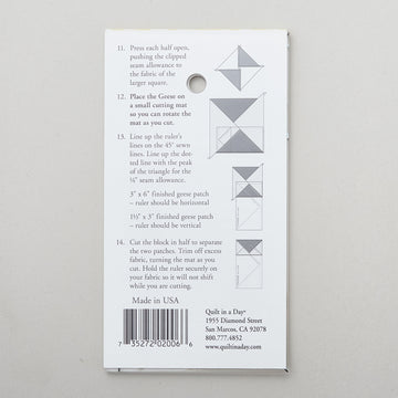 Small Flying Geese Ruler (3" X 6") Alternative View #2
