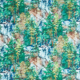 Cedarcrest Falls - All-Over Scenic Teal Multi Yardage Primary Image