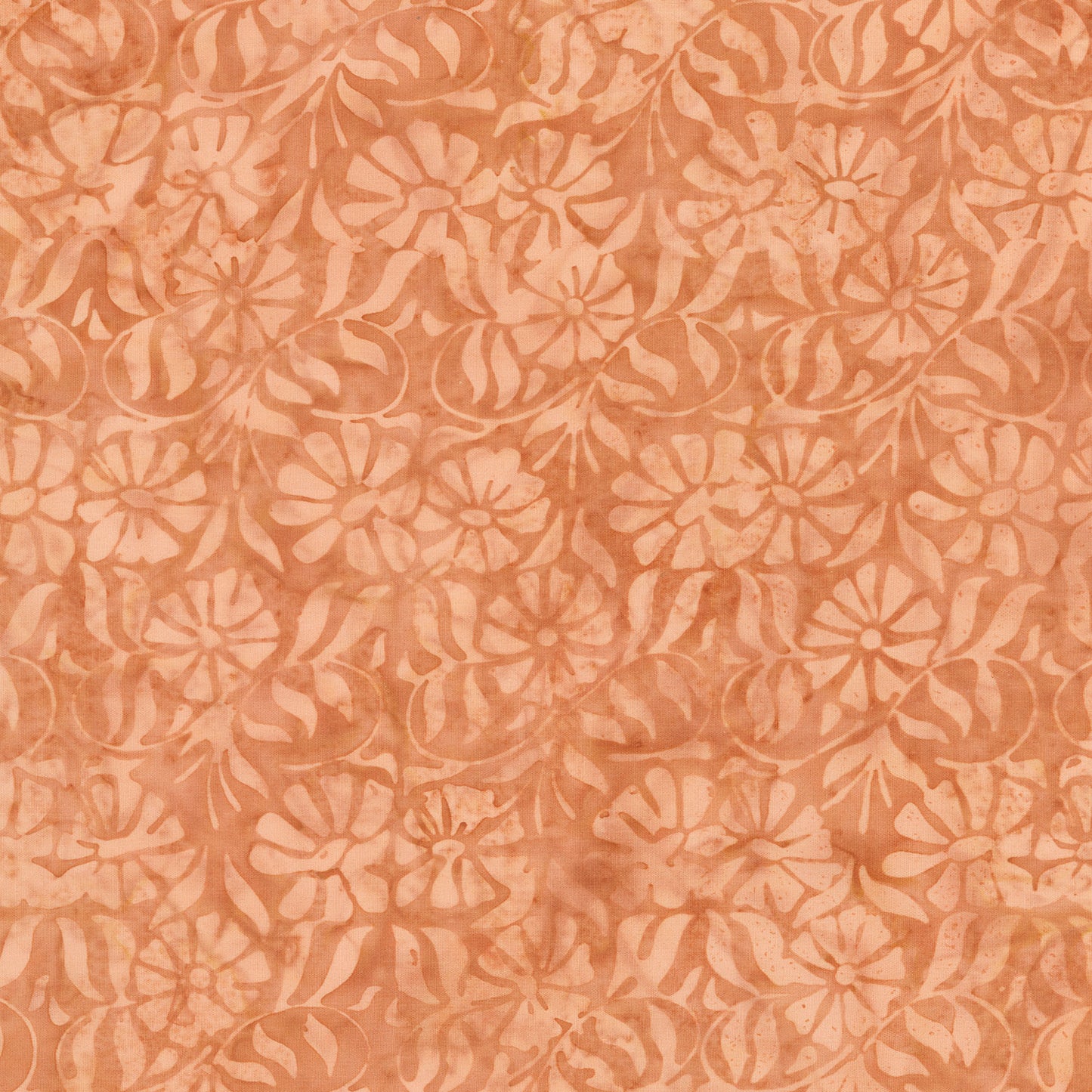 Morris Tiles Batiks - Daisy Tile Orange Copper Yardage Primary Image