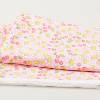 Farm Babies - Cherries & Sunflowers Pink 2 Yard Cut